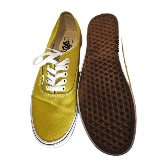 Vans Men's White And Mustard Yellow Tennis Shoes Size 11 - Picture 5 of 5